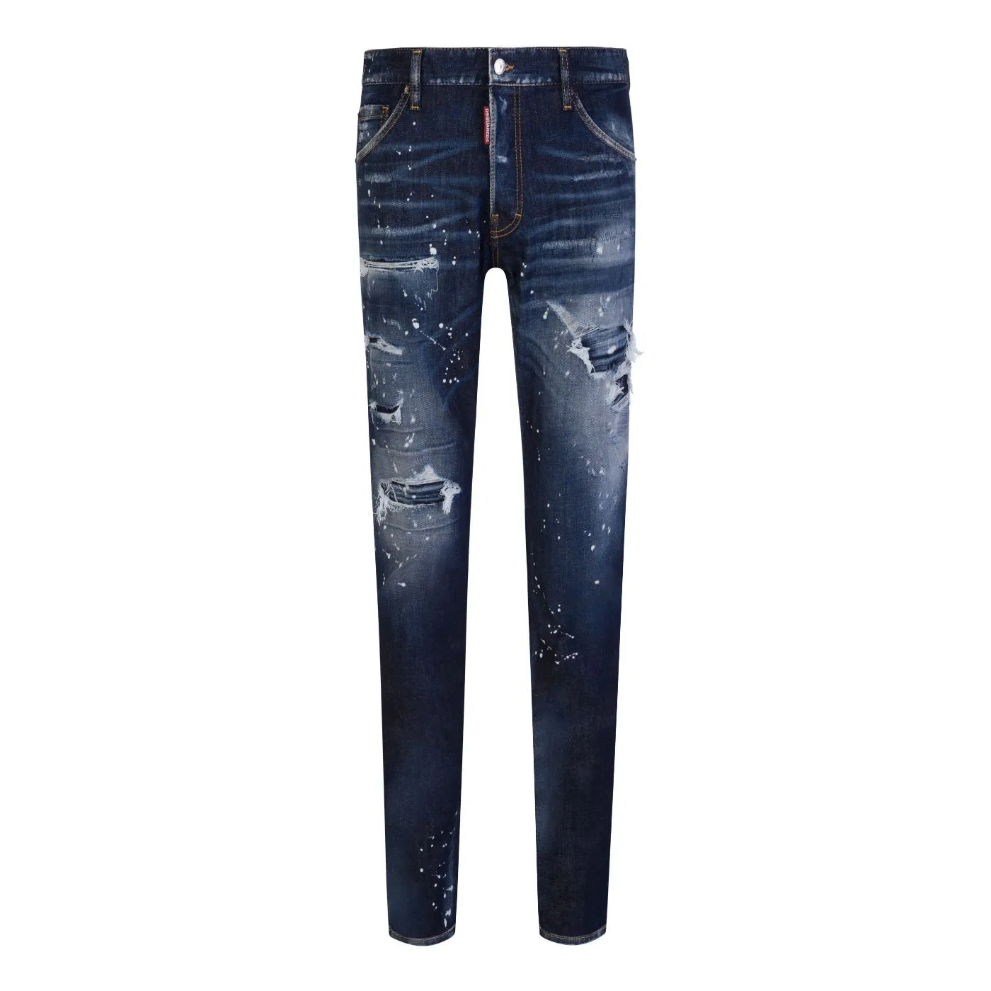 DSQUARED2 'Cool Guy' White Paint Splatter Slim Fit Jeans Blue