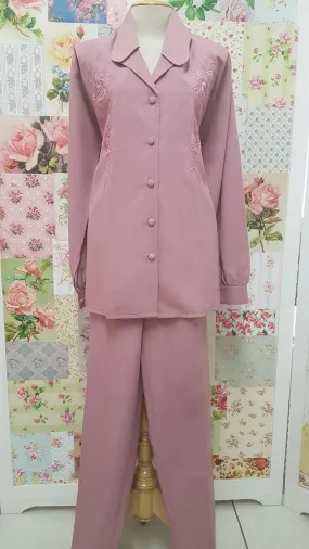 Dusty Pink 2-Piece Pants Set  BS088