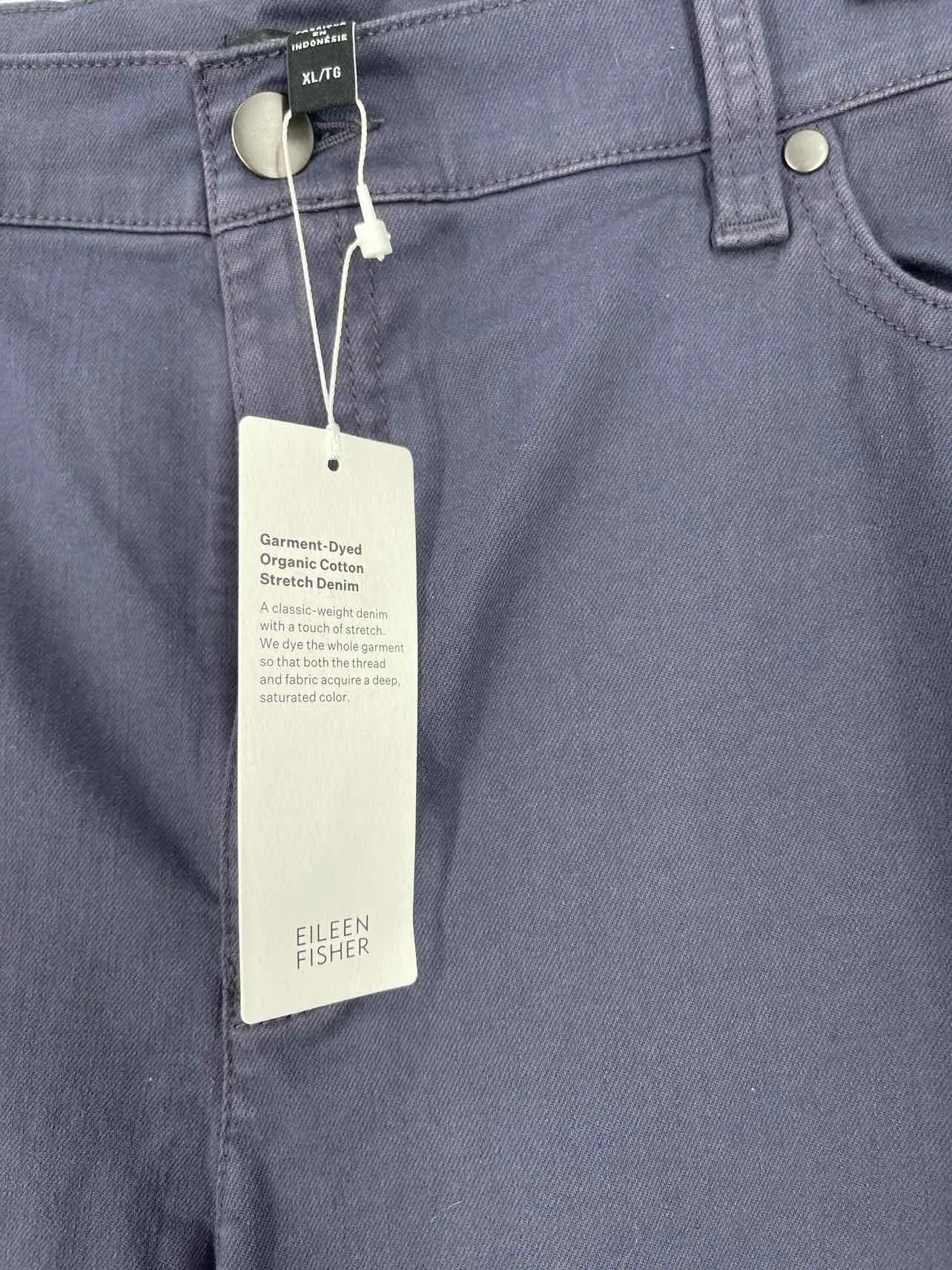 Eileen Fisher Size XL Navy Solid NEW Pants Jeans