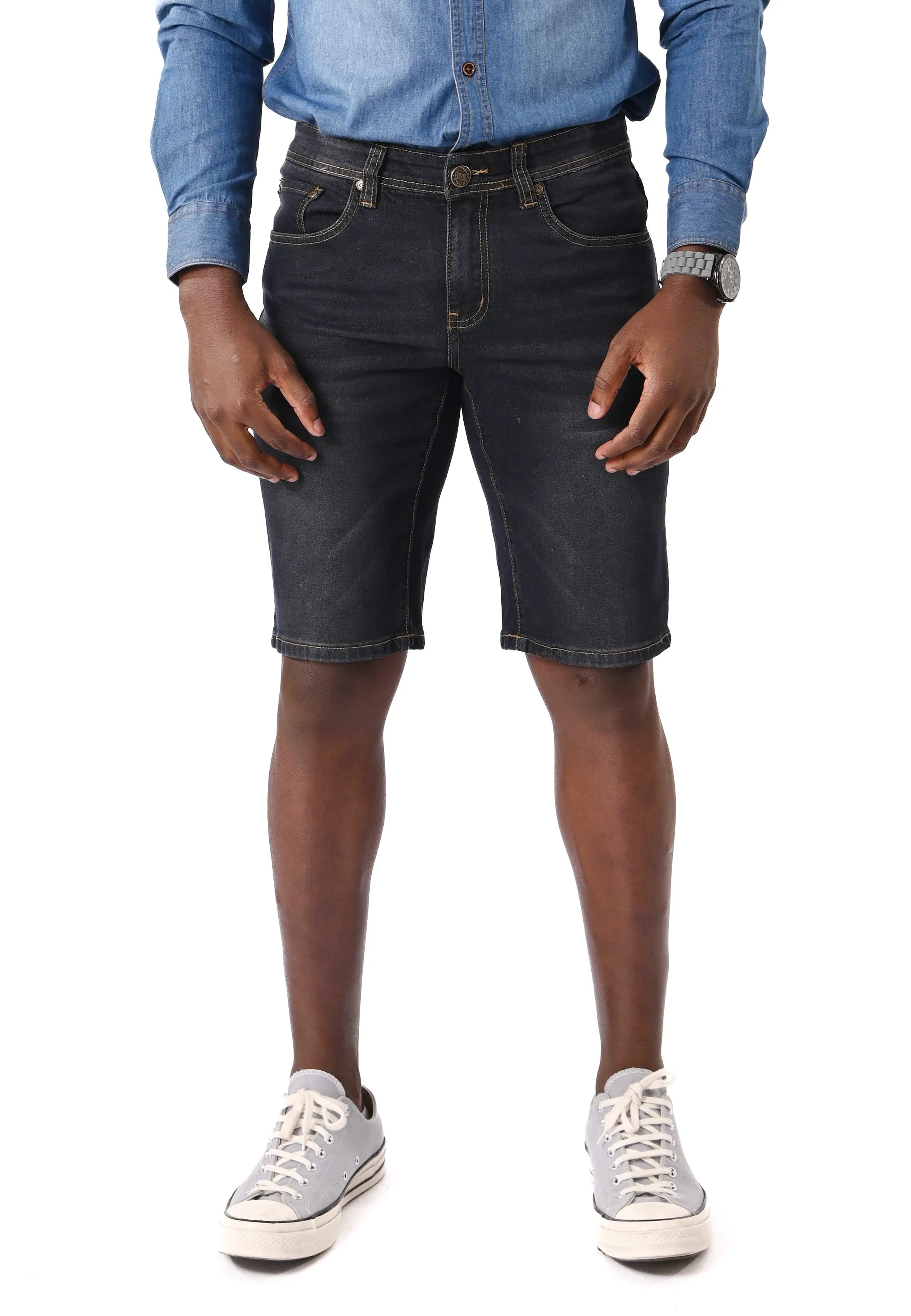 EXHAUST Stretchable Jeans Short Pants [Slim Fit] 1360