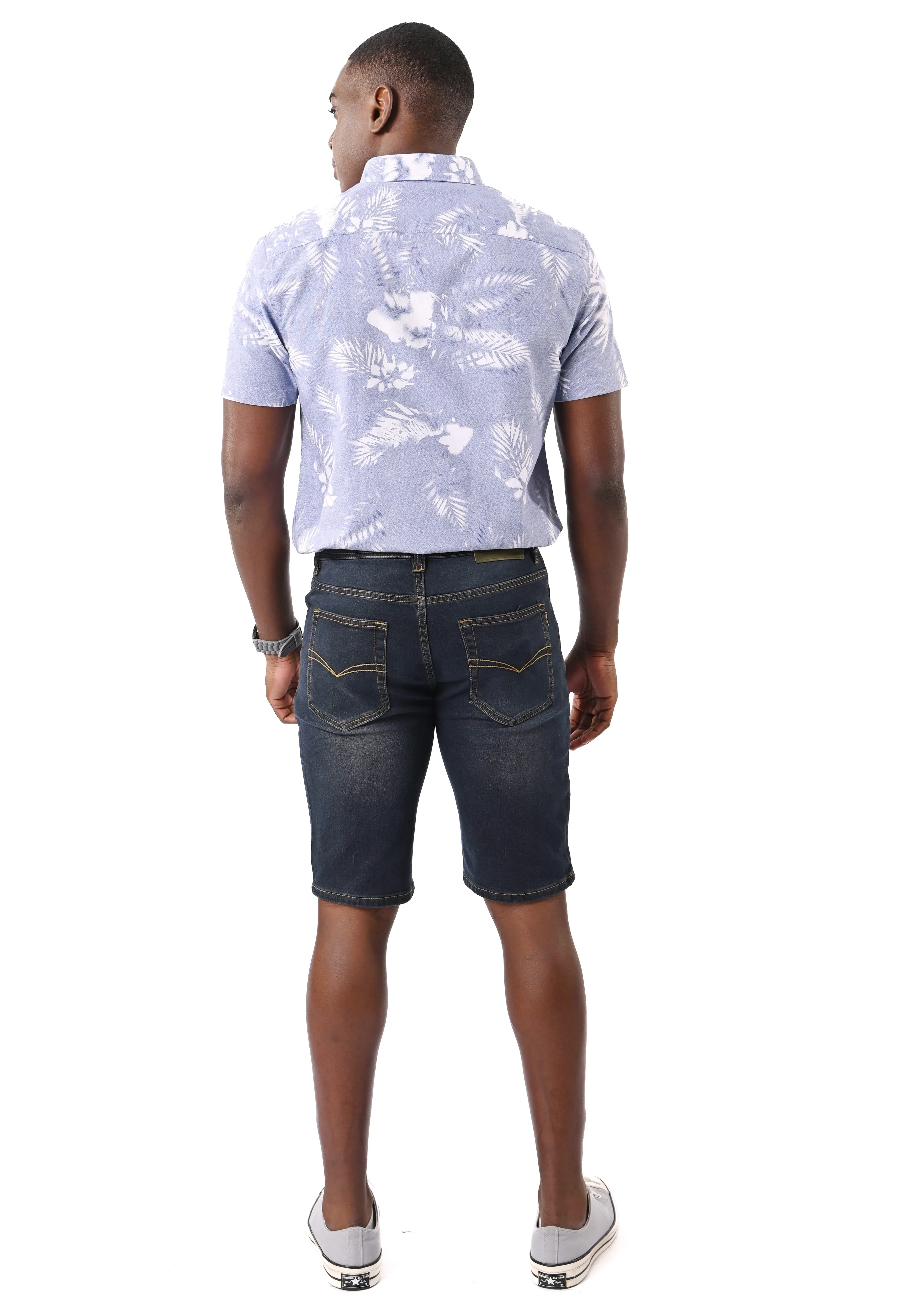 EXHAUST Stretchable Jeans Short Pants [Slim Fit] 1360