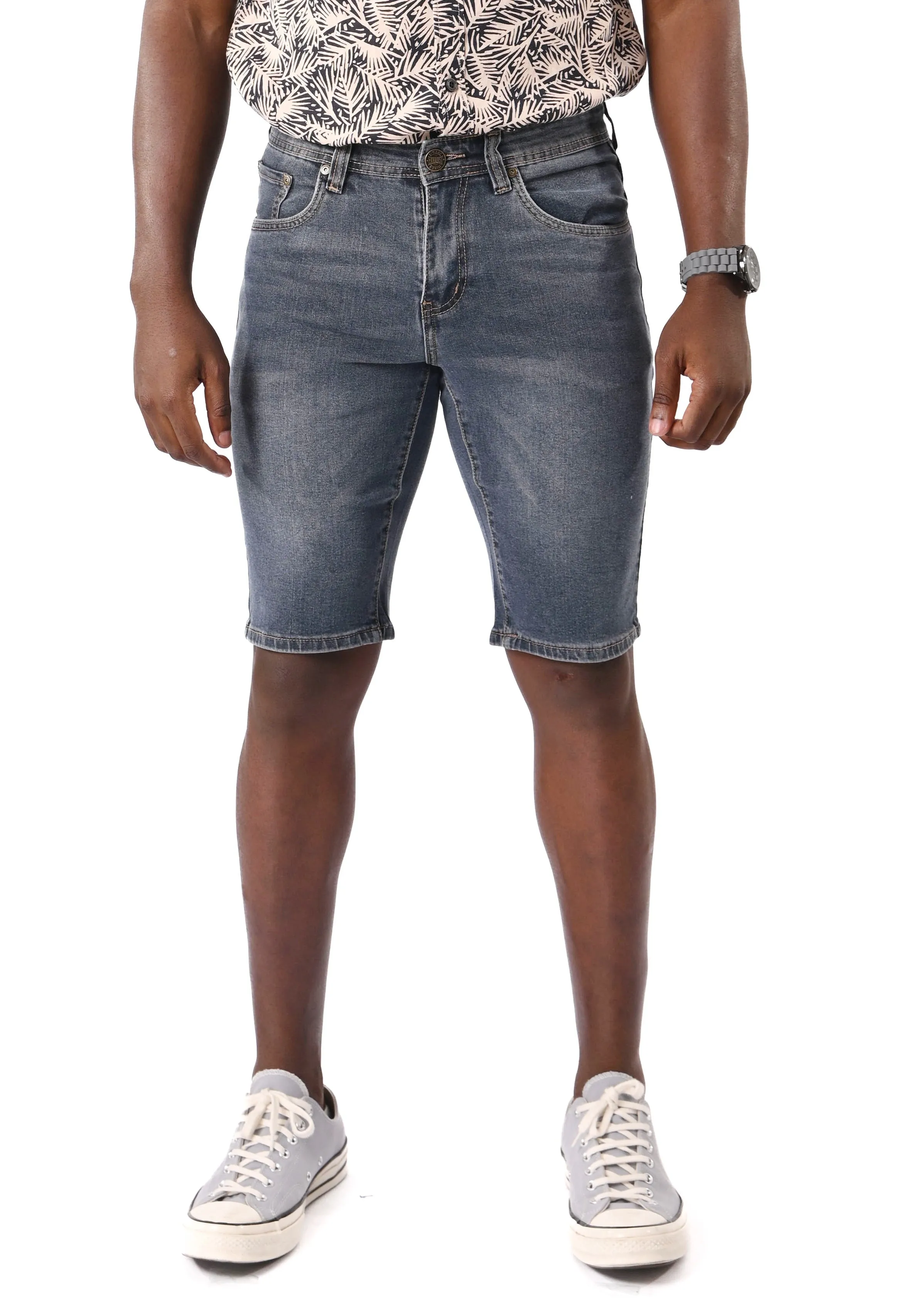 EXHAUST Stretchable Jeans Short Pants [Slim Fit] 1360