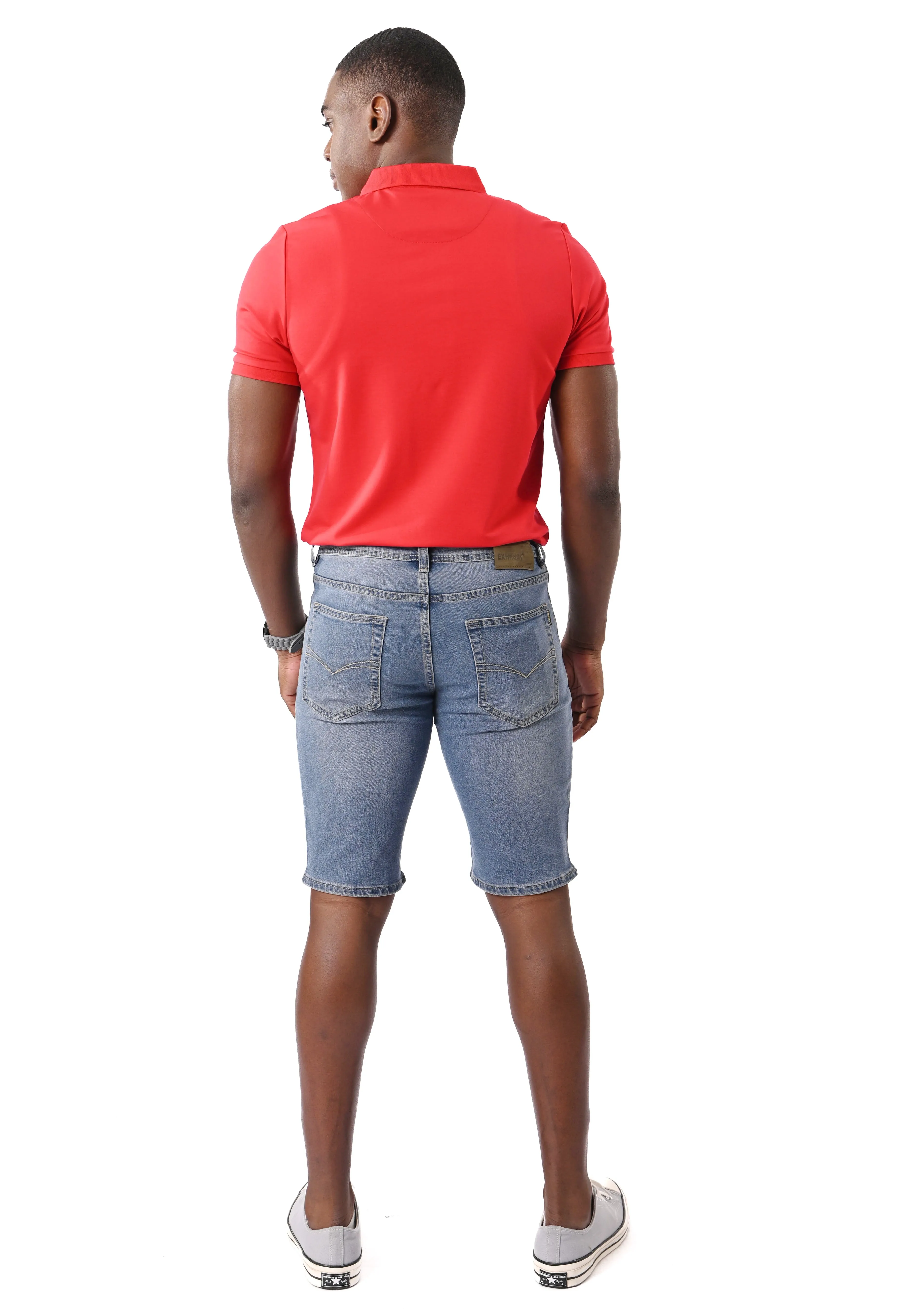 EXHAUST Stretchable Jeans Short Pants [Slim Fit] 1360