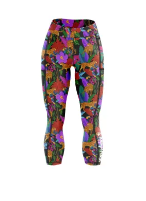 ''Exotic tropic'' capri leggings