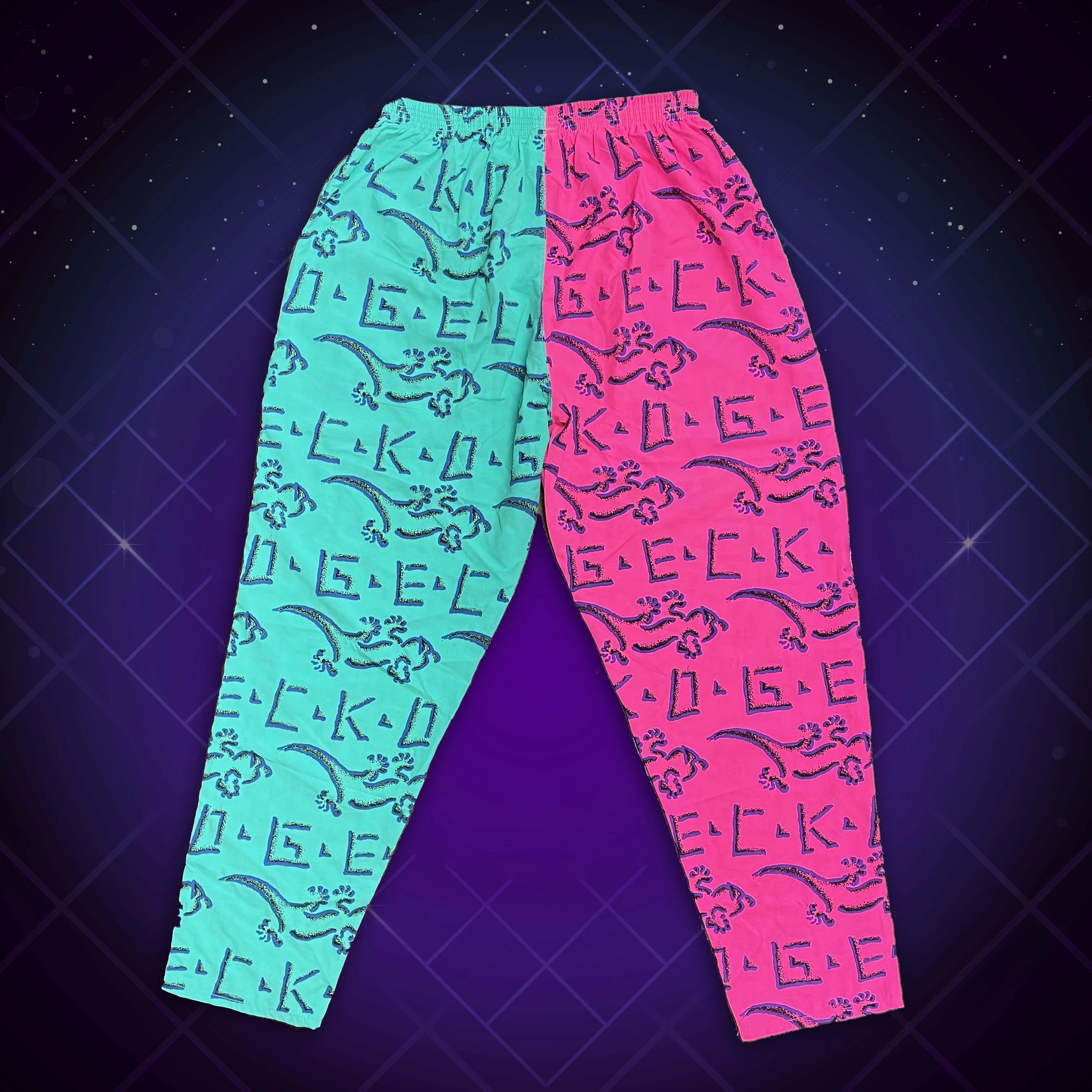 Gecko's 1990s Color Block Beach Pants