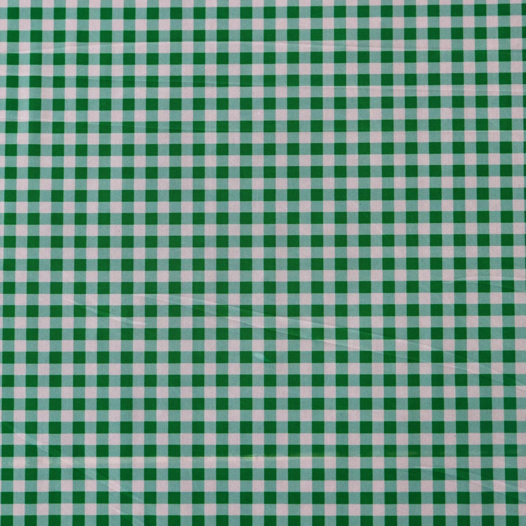 Green Gingham Power Mesh (13E)