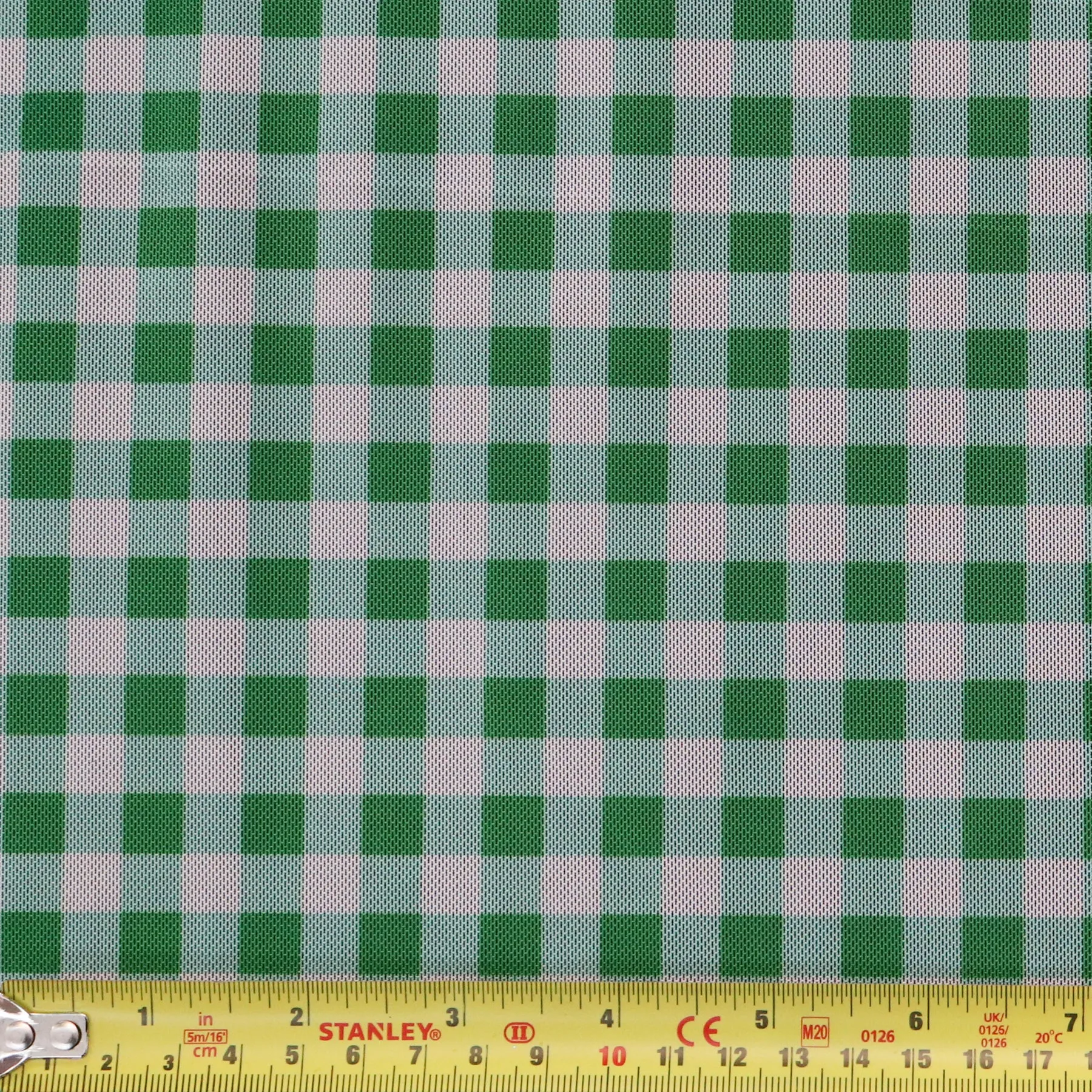 Green Gingham Power Mesh (13E)