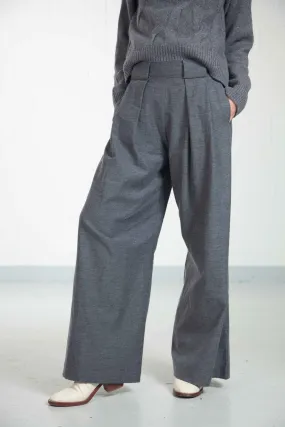 Grey Melange Parigi Trousers