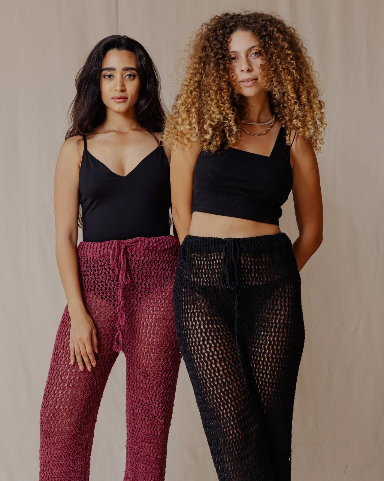 Handmade Crochet Pants Black