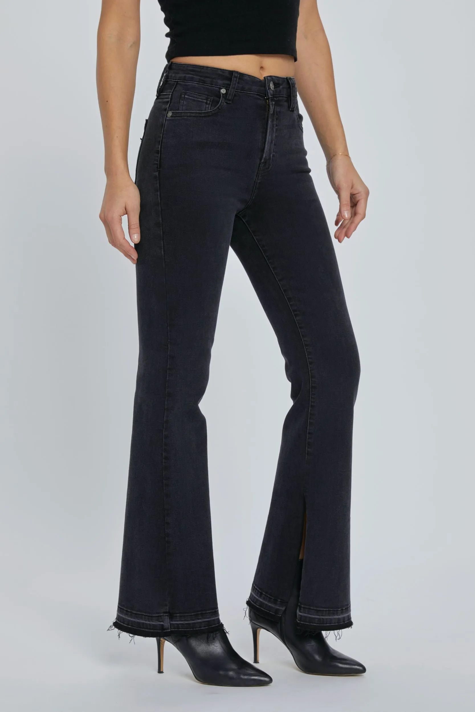 Hidden Let Out Flare Jeans