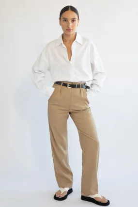 High Waisted Straight Leg Trousers