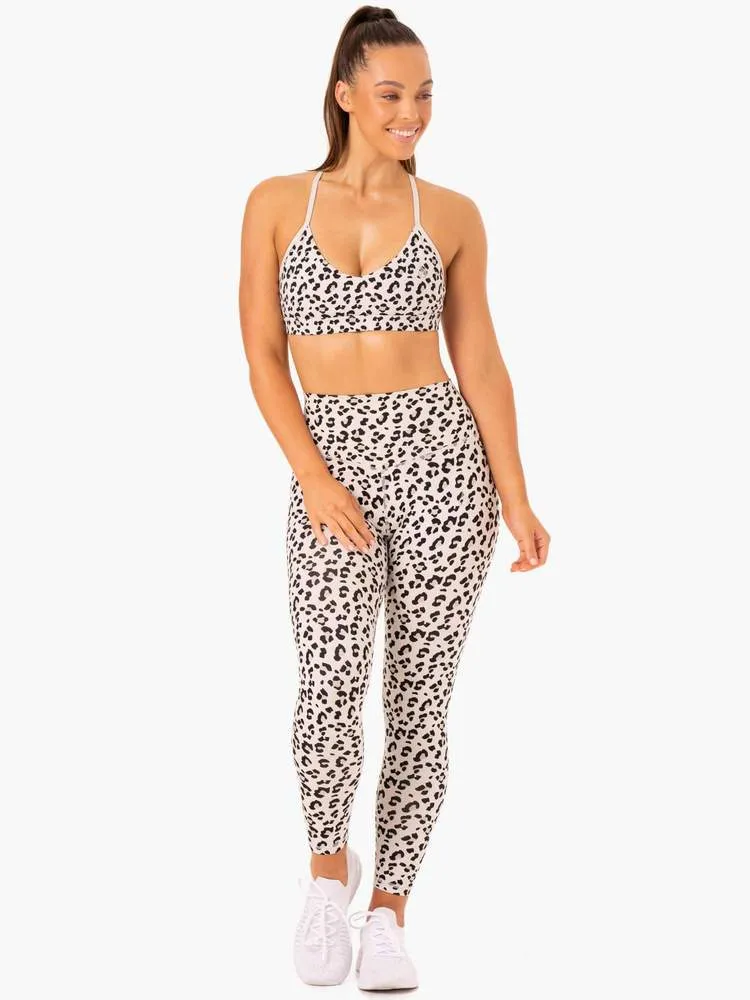 HYBRID FULL LENGTH LEGGINGS IVORY LEOPARD