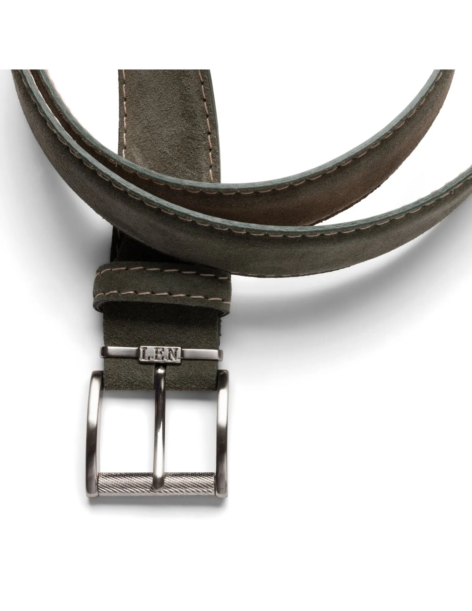 Italian Suede Belt | Olive