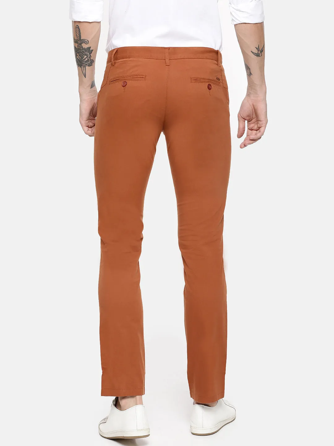 JDC Stretch Solid Trouser-Maroon