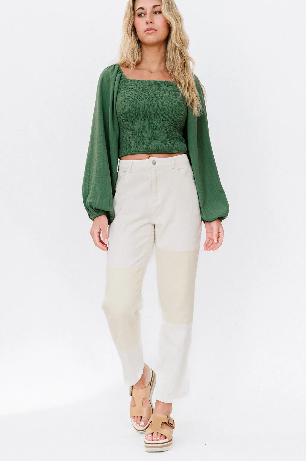 Kirsten Color Block Twill Pants