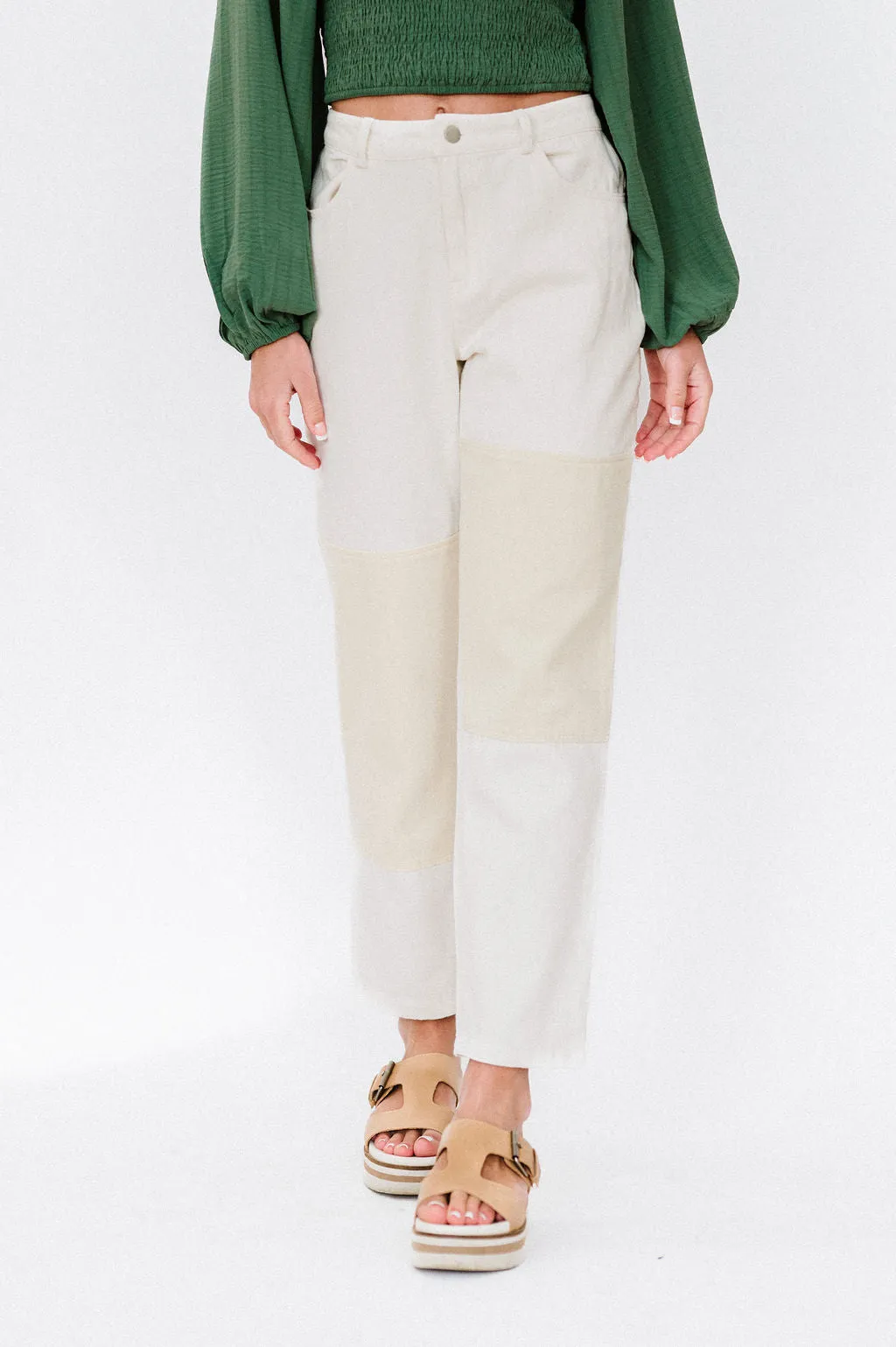 Kirsten Color Block Twill Pants