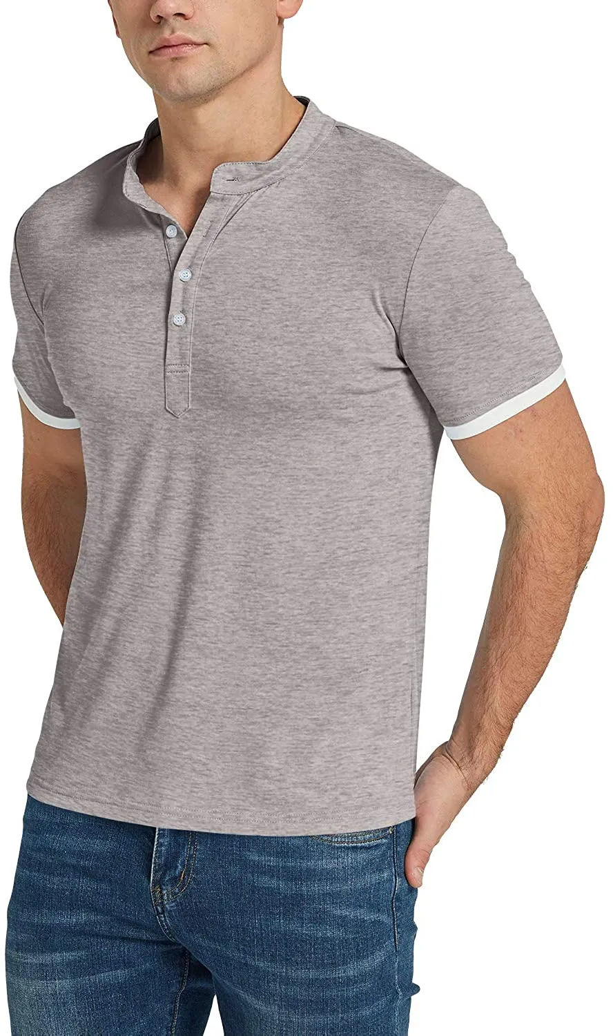 KUYIGO Mens Polo Shirt Short Sleeve Classic Sports Top Casual Workout Sports Shirts