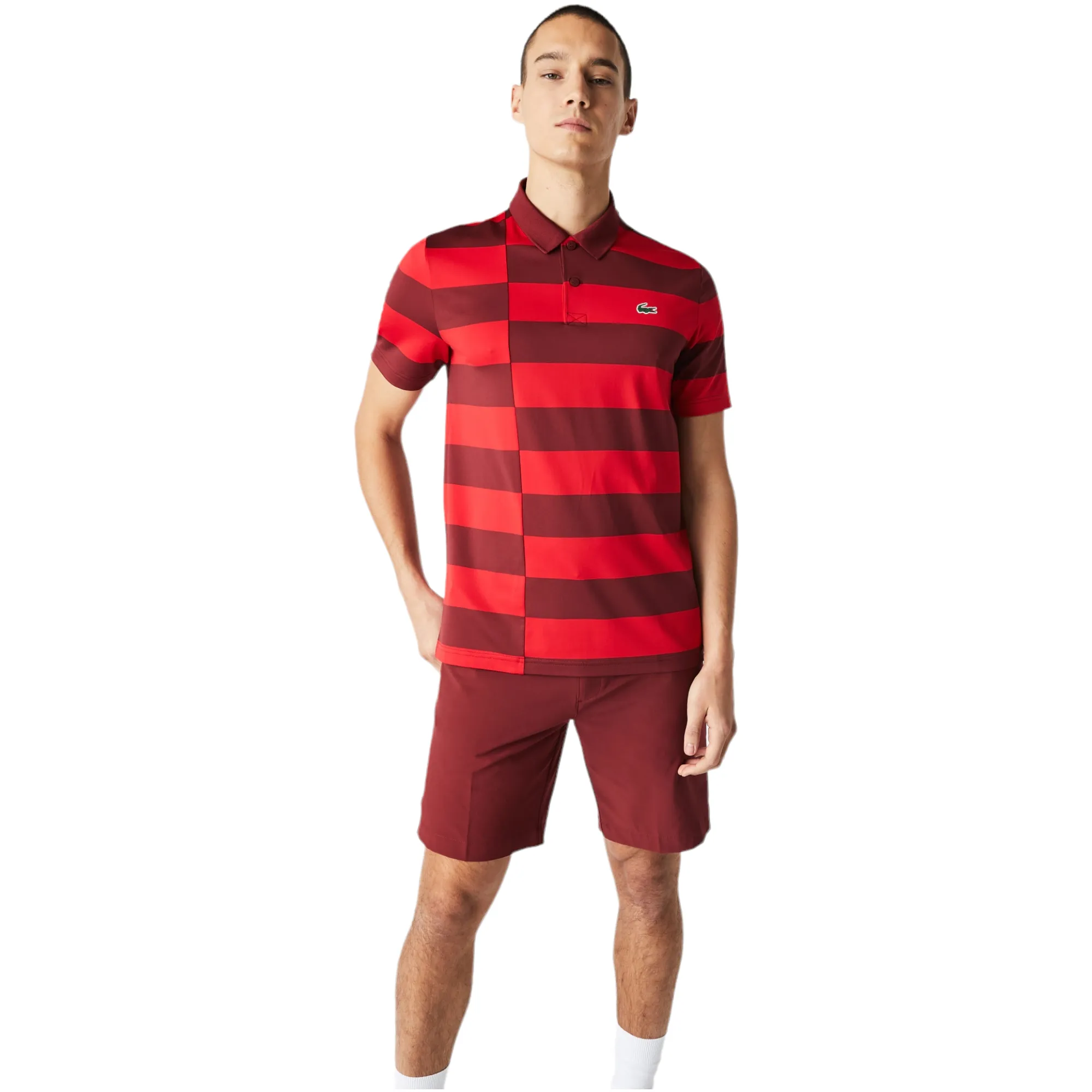 Lacoste Sport Striped Polo