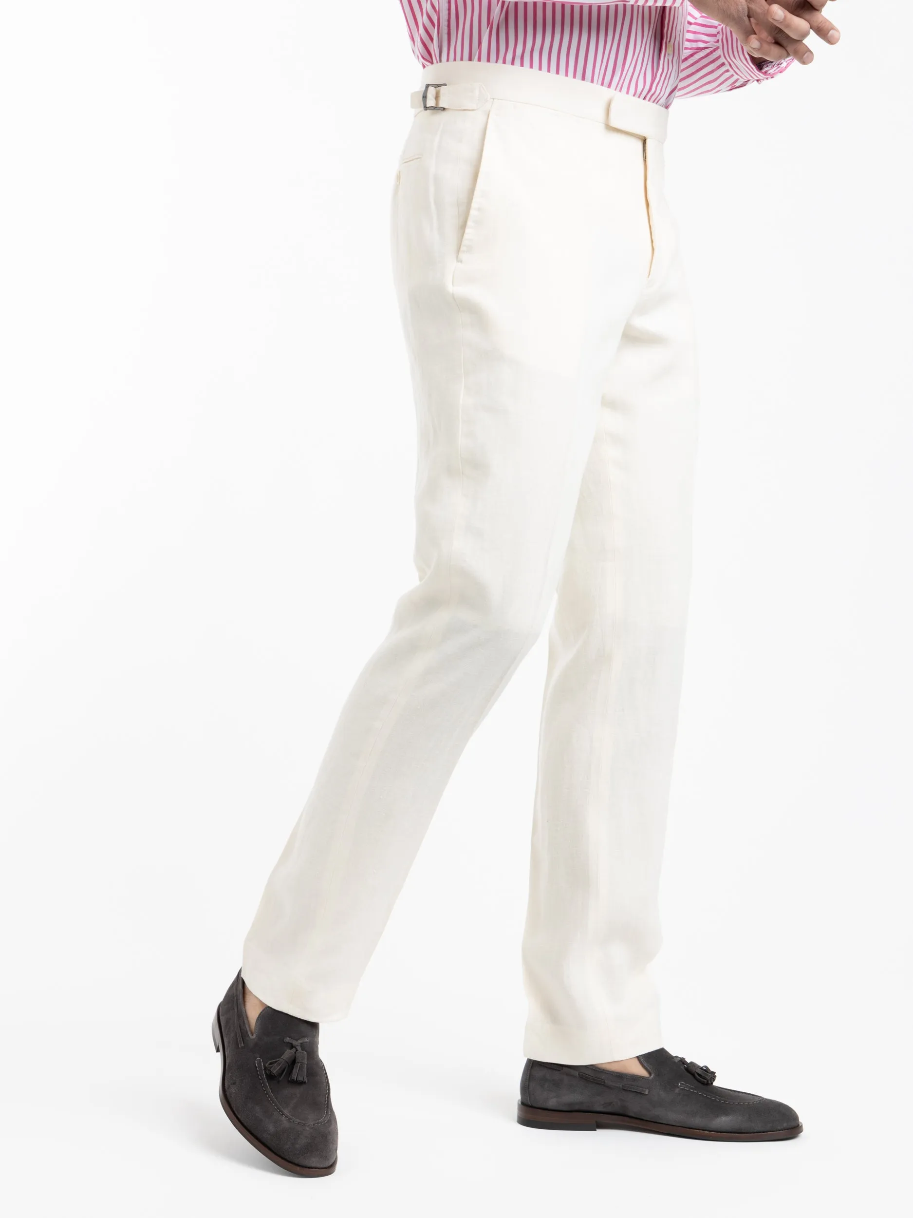 Light Cream Linen Trousers