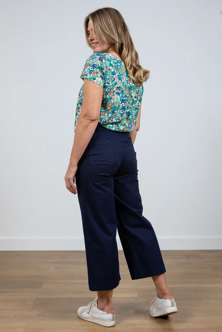 Lily & Me - Isla Crop Trouser Twill - Navy