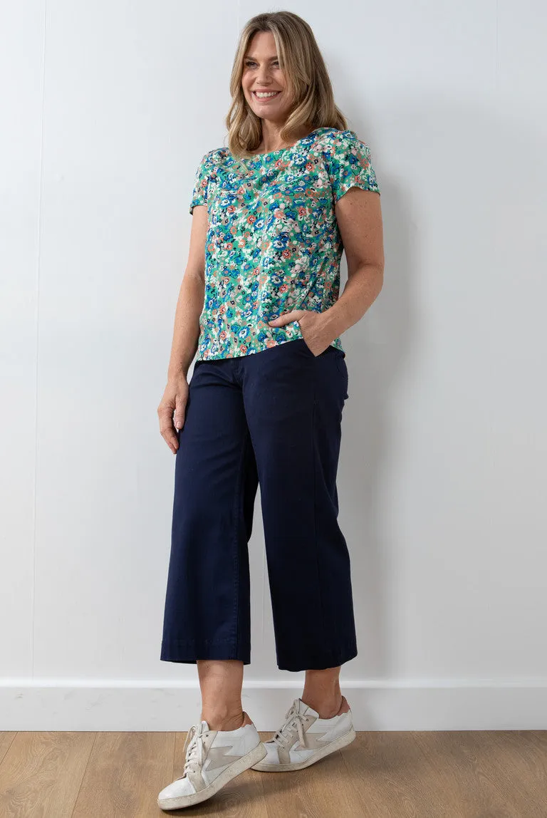 Lily & Me - Isla Crop Trouser Twill - Navy