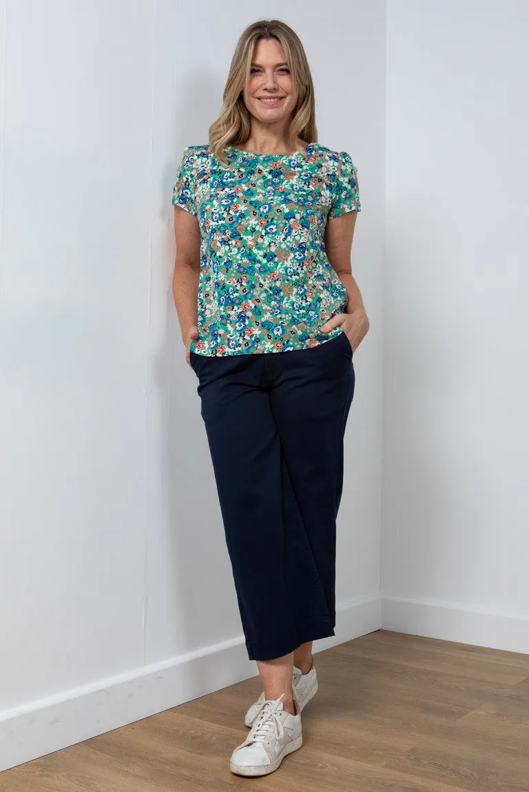 Lily & Me - Isla Crop Trouser Twill - Navy