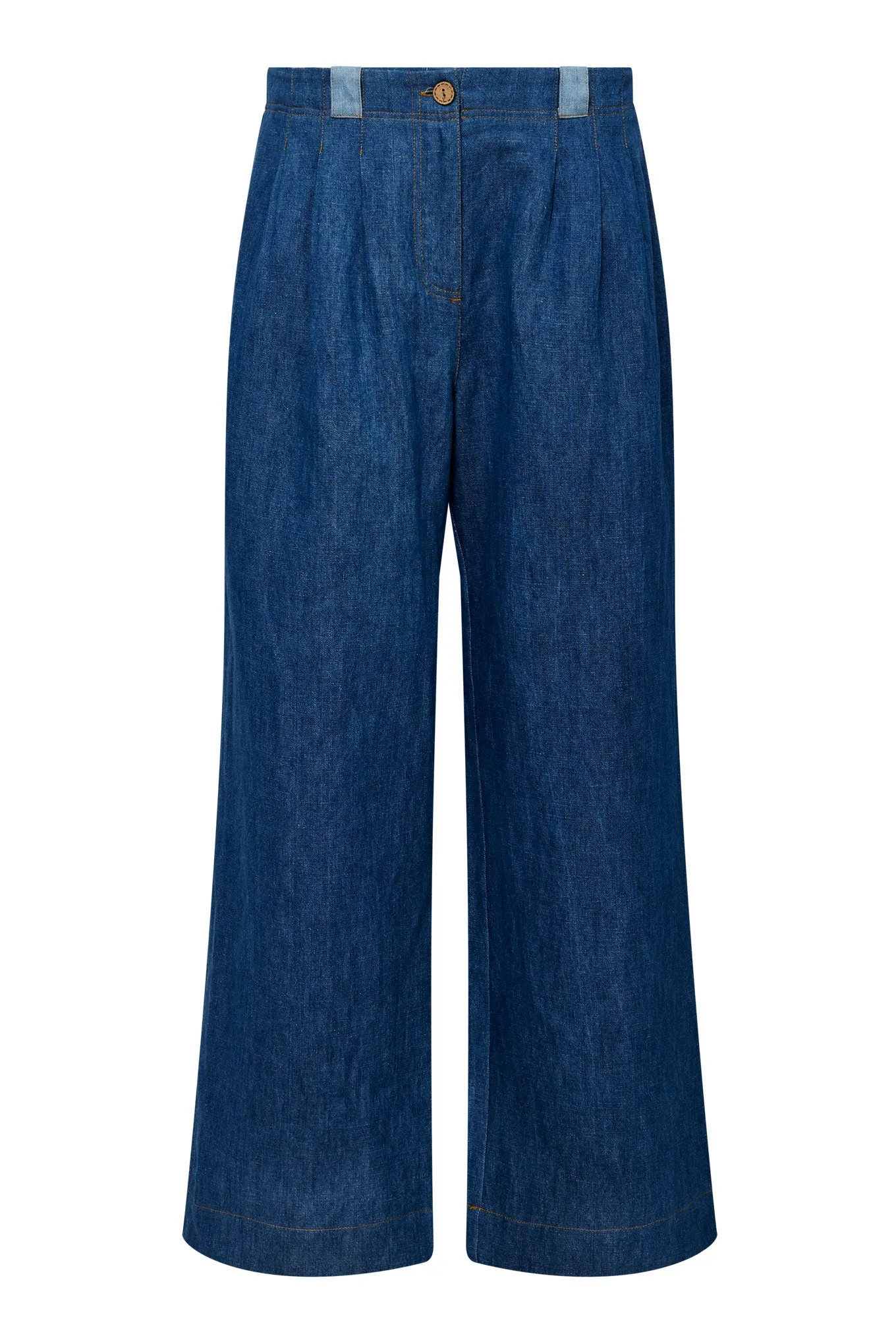 LOLA - Organic Cotton Mid Wash Patchwork Trouser