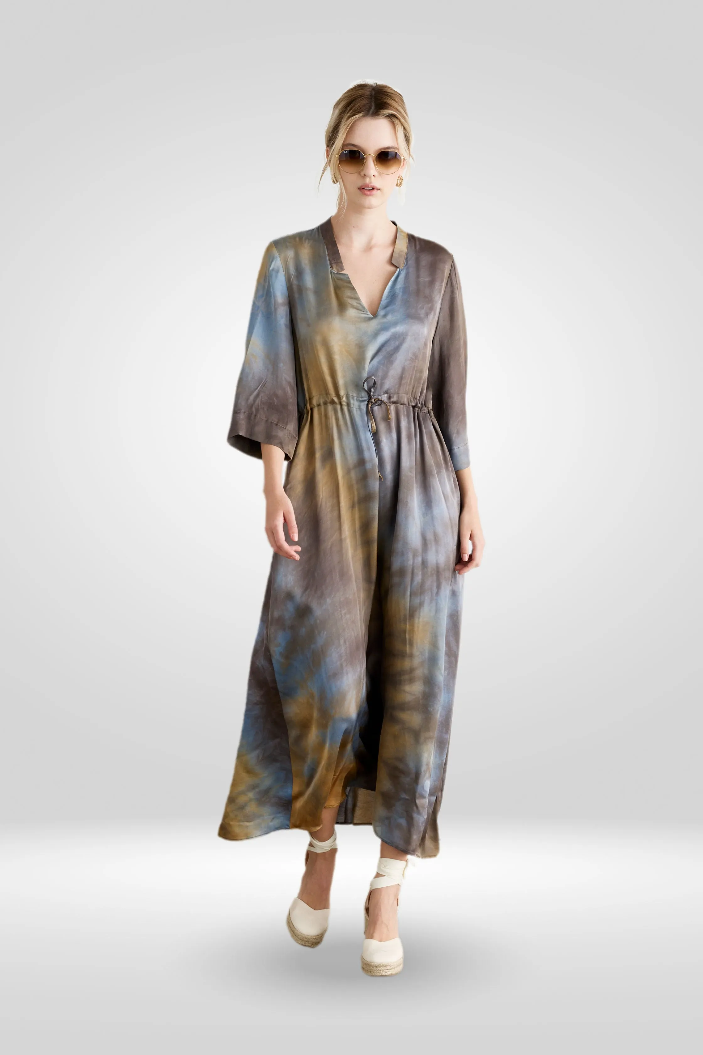 Long Viscose Hand-Dyed Dress 12P0 8099