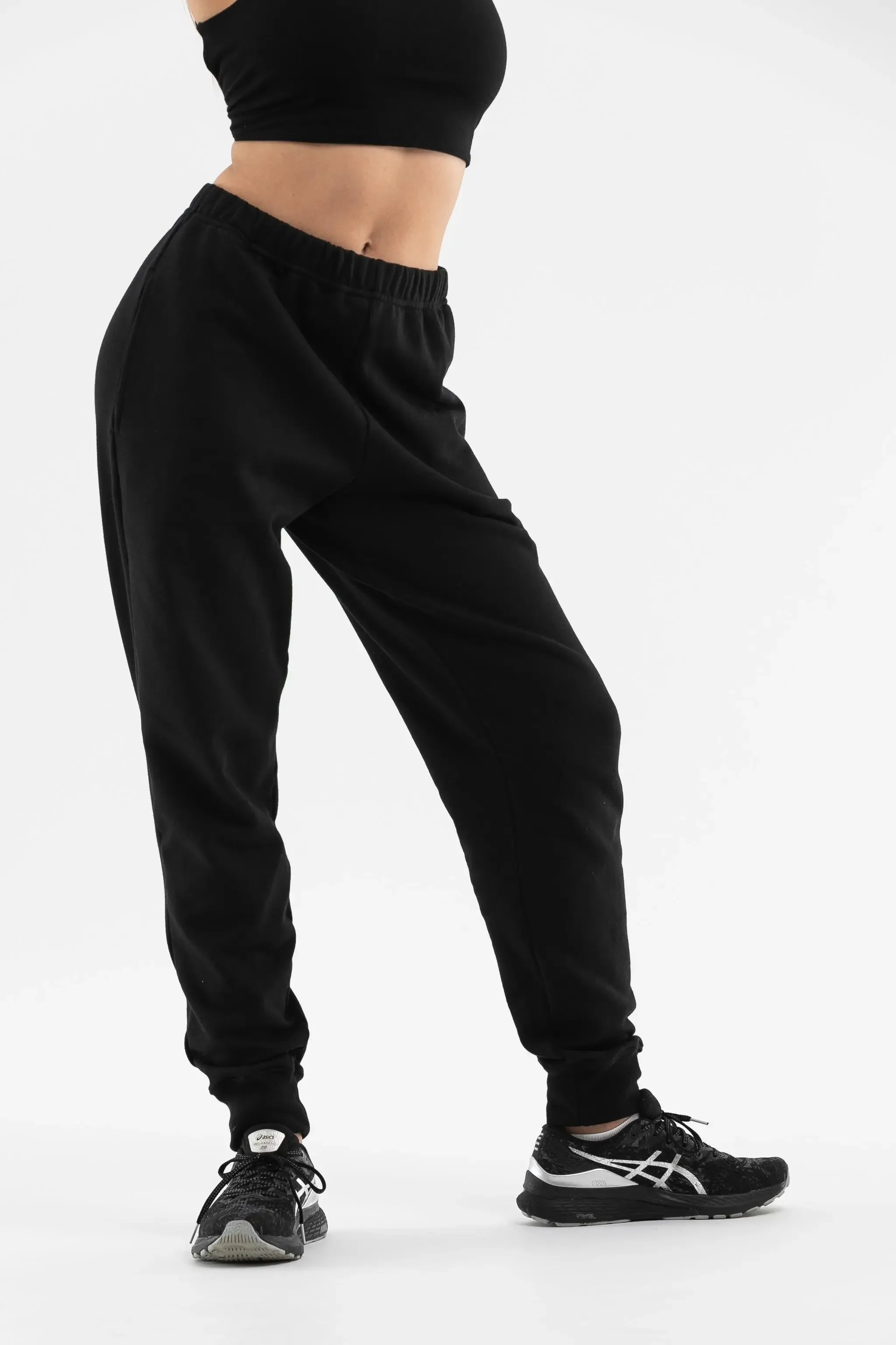 Luna Organic Tapered Leg Pants | Black