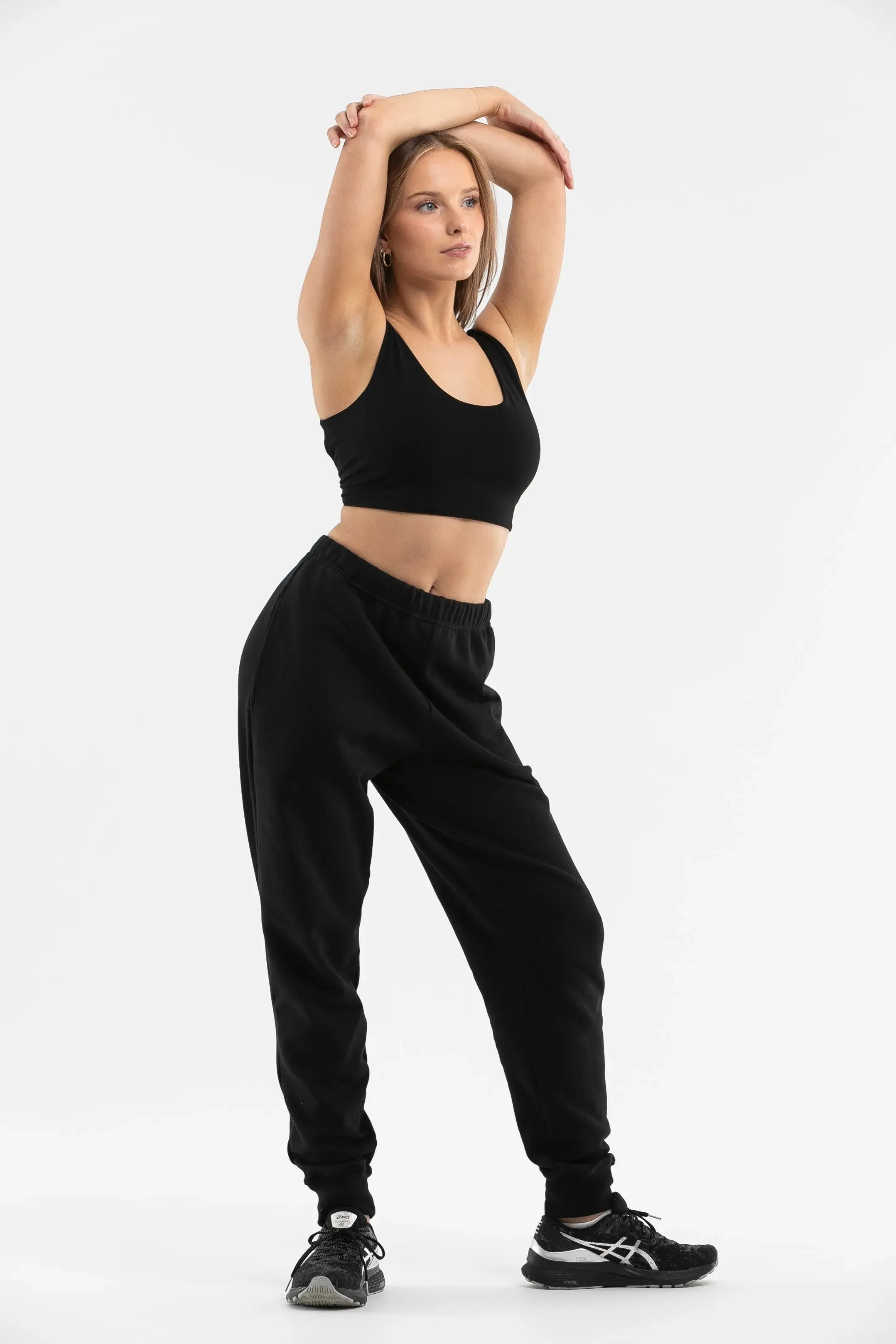 Luna Organic Tapered Leg Pants | Black