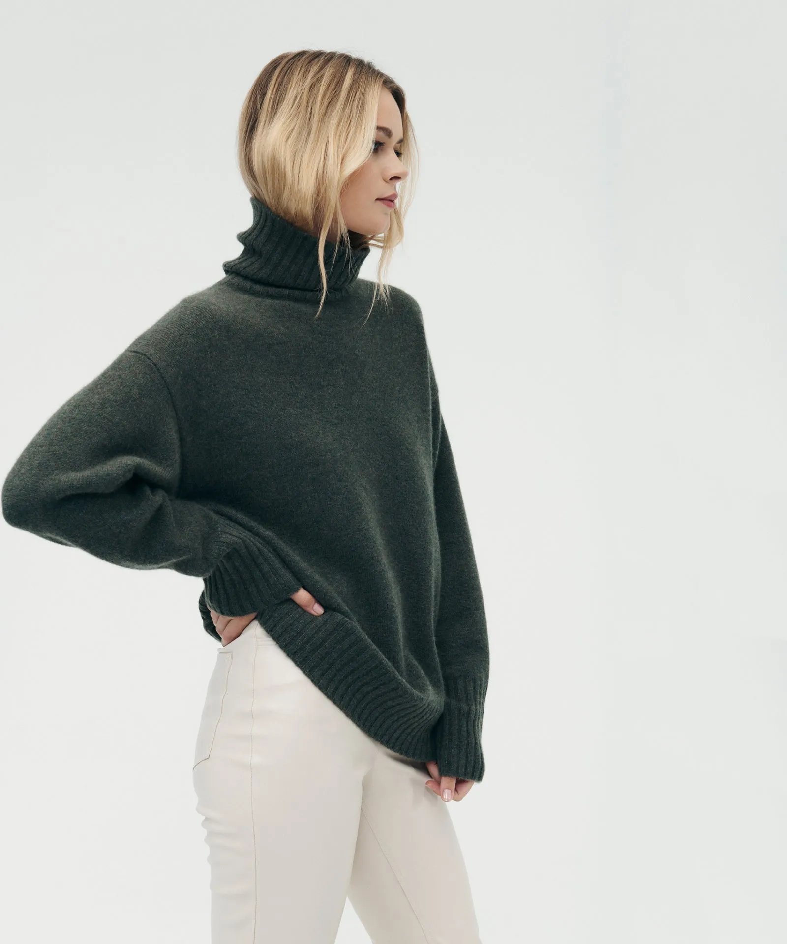 Luxe Cashmere Turtleneck Tunic