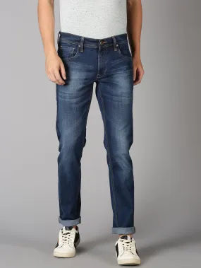 MEN'S BLUE WASHED SLIM FIT JEANS