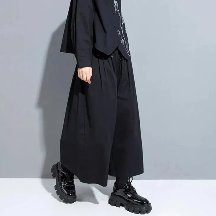 Modern Punk Irregular Design Trousers