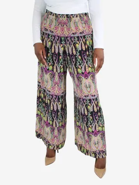 Multicoloured paisley printed trousers - size IT 48