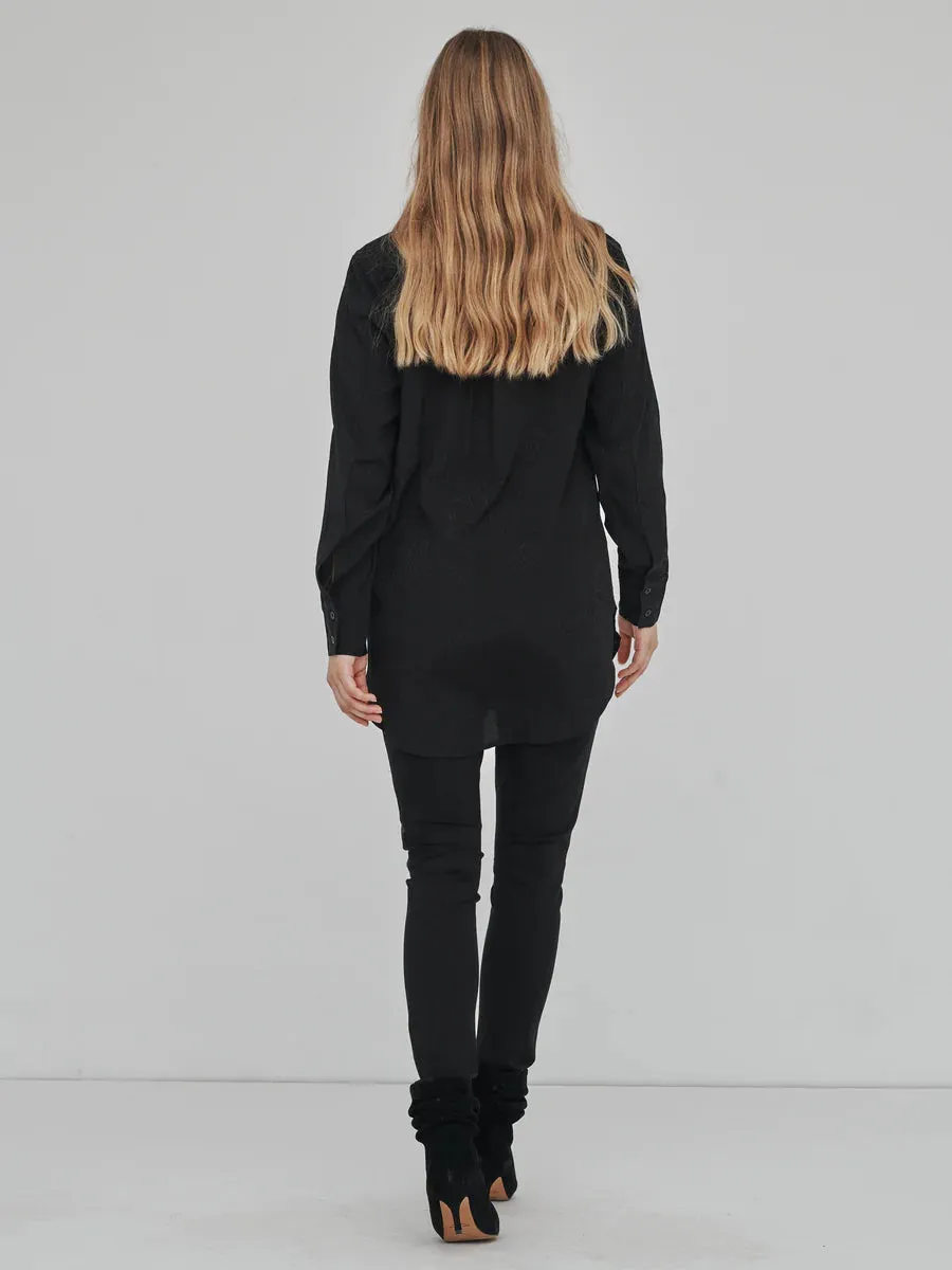 Nu Denmark Moel Shirt - Black - 7348-50