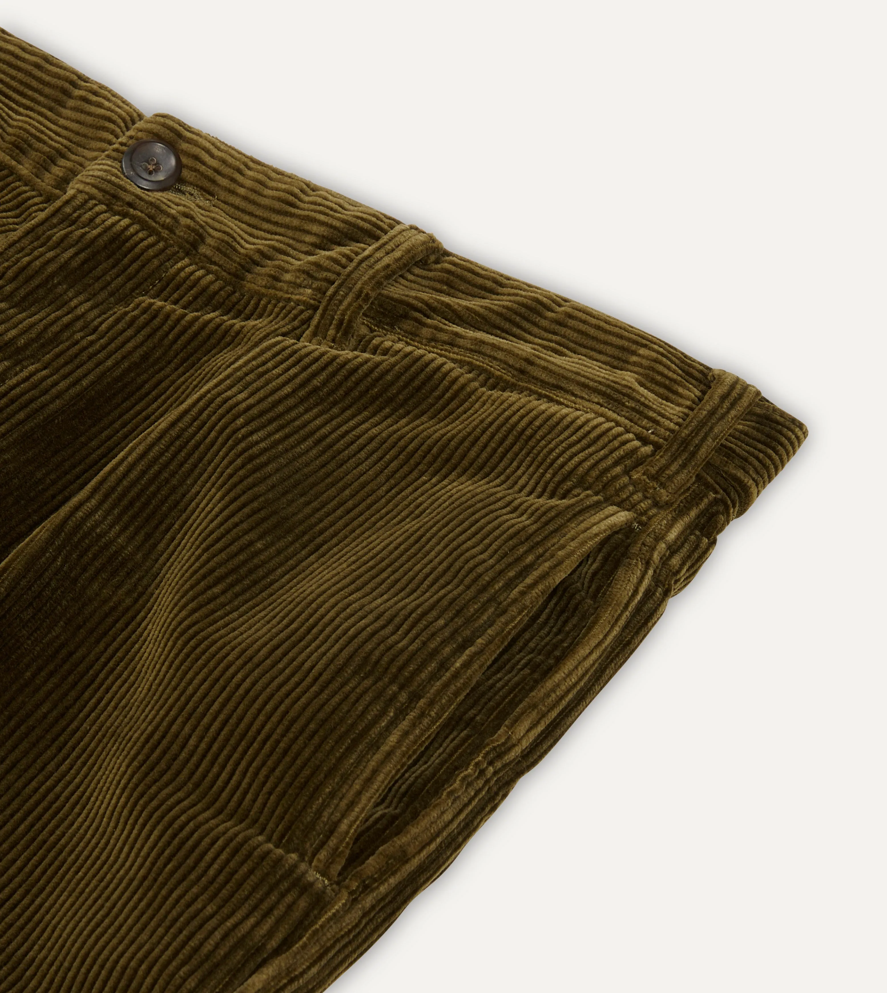 Olive Cotton Corduroy Games Trousers