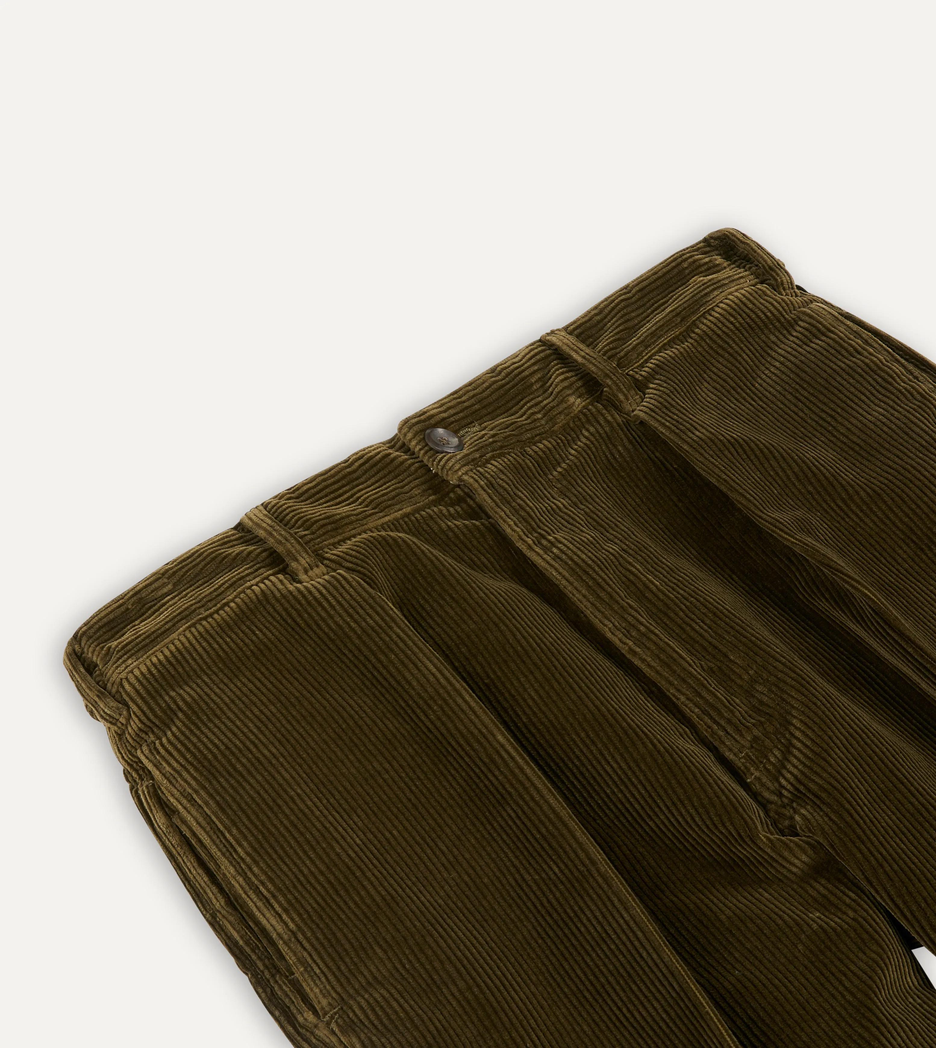 Olive Cotton Corduroy Games Trousers