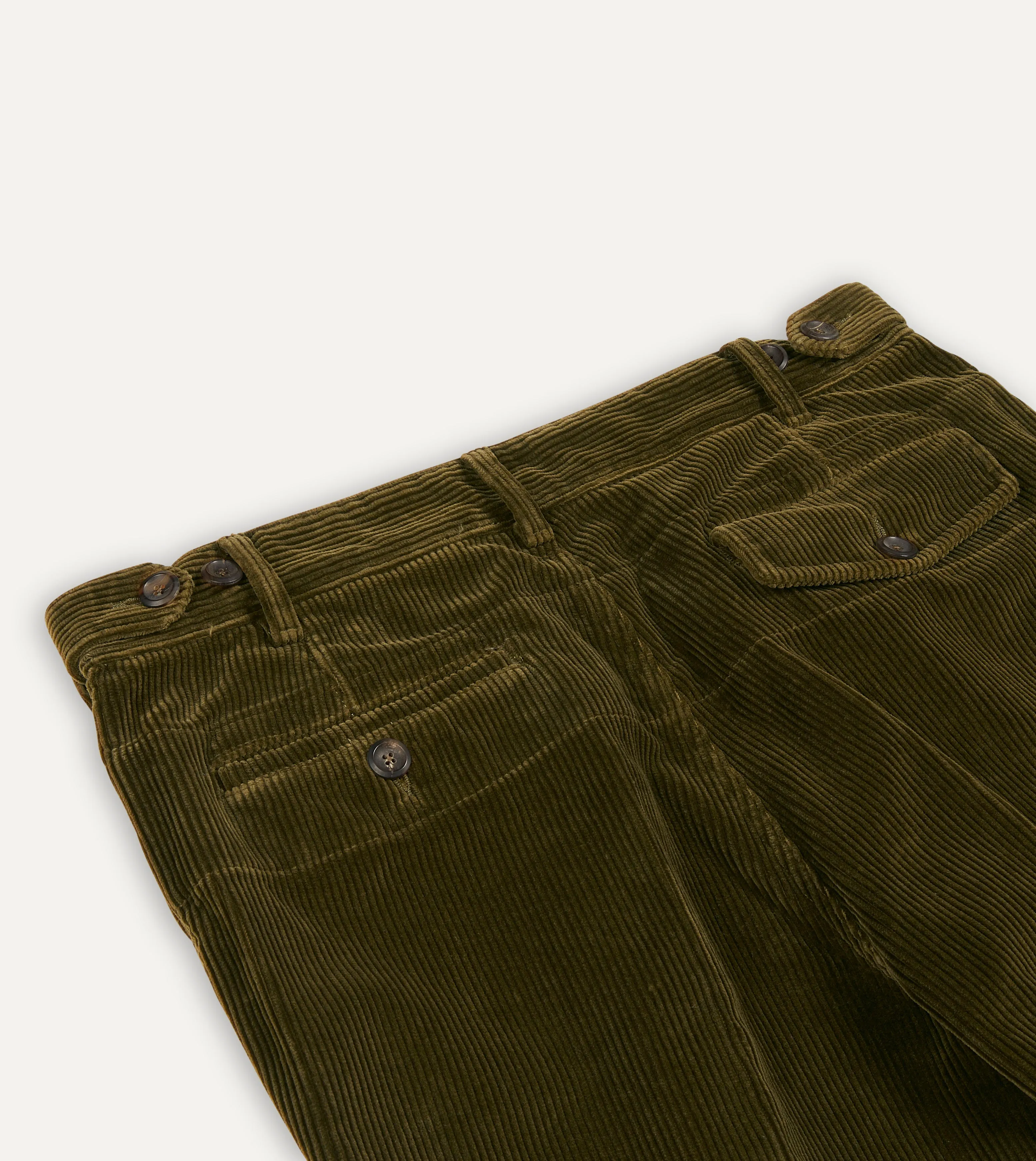 Olive Cotton Corduroy Games Trousers