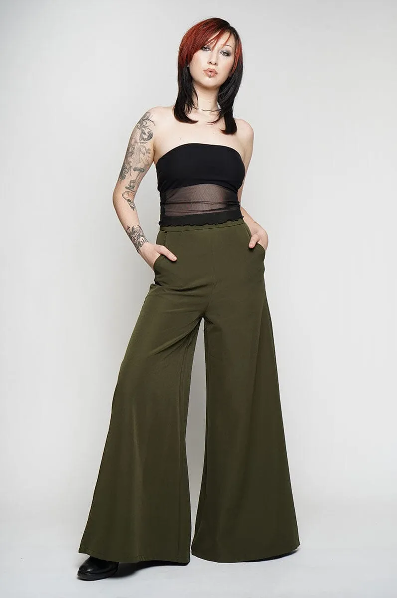 Palazzo Pants - Olive [Last Large-3x]