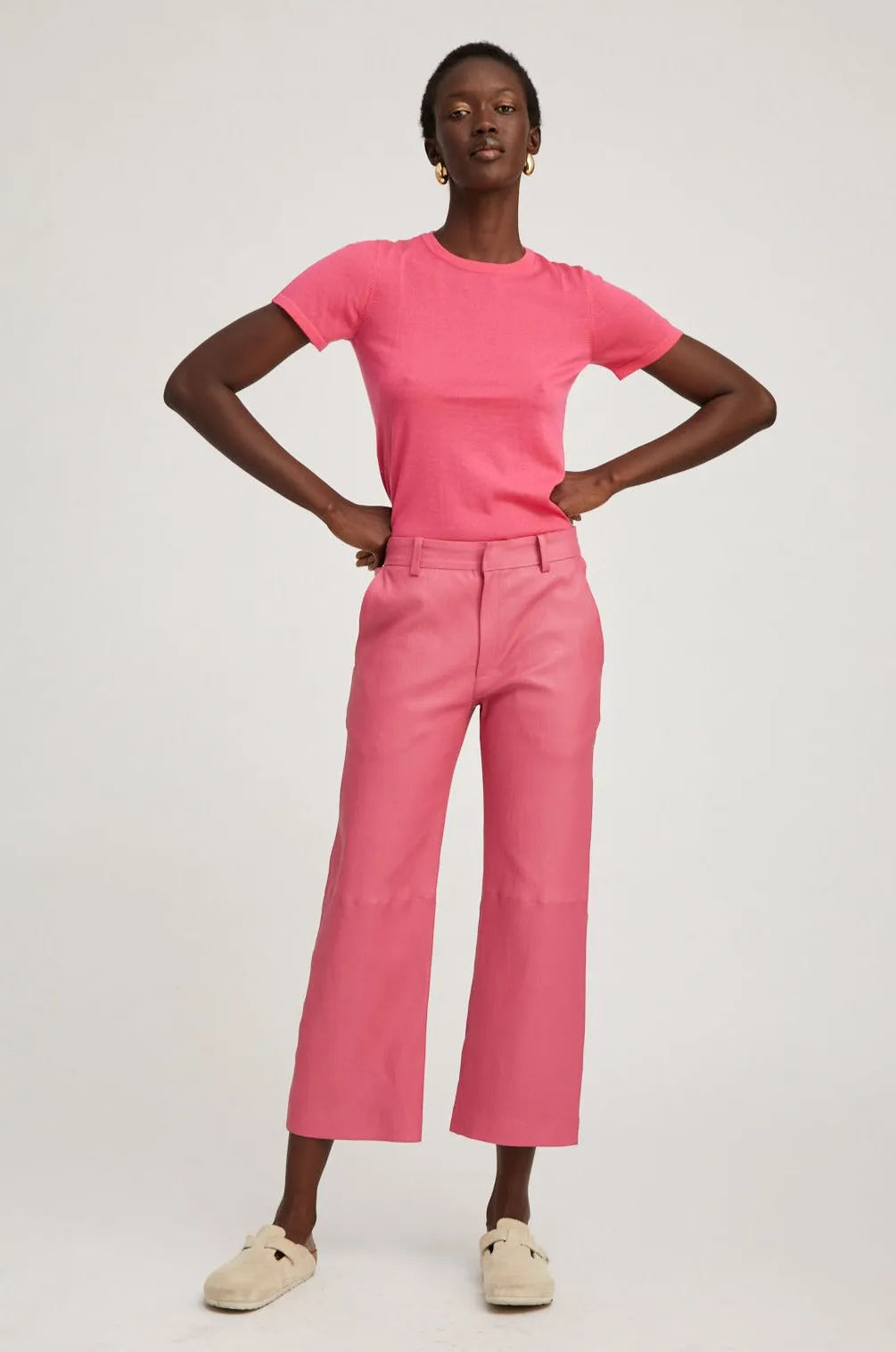 Pink Cashmere Relaxed Tee Shirt