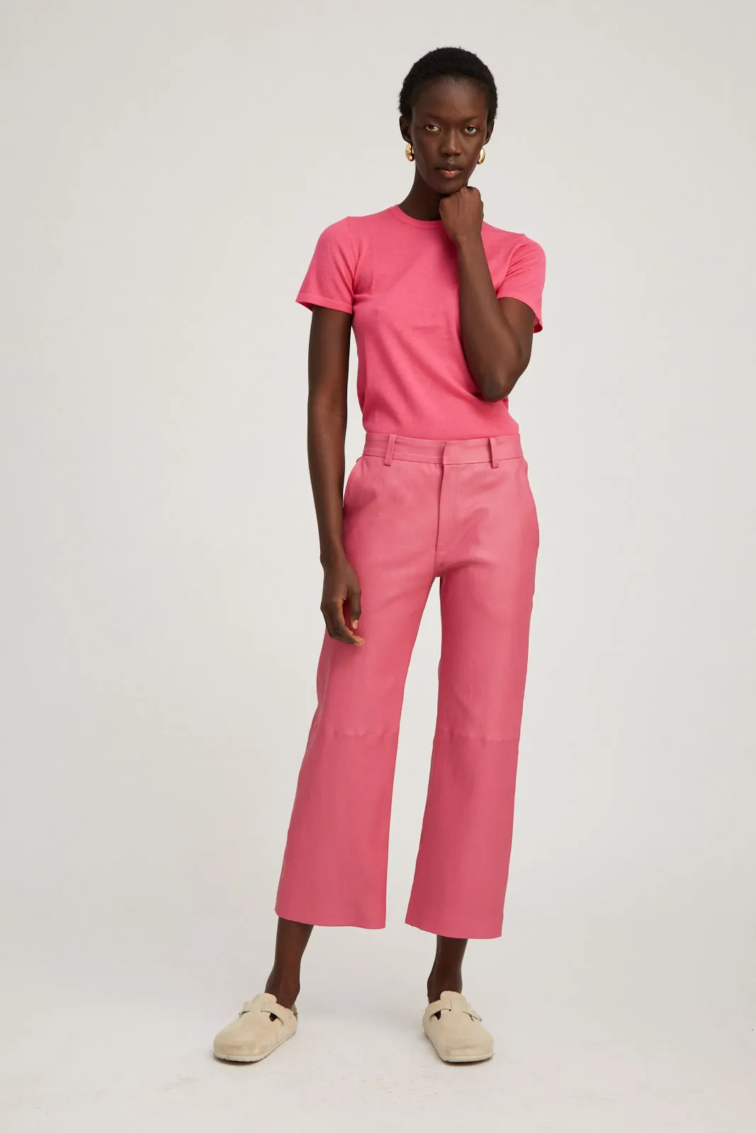 Pink Cashmere Relaxed Tee Shirt