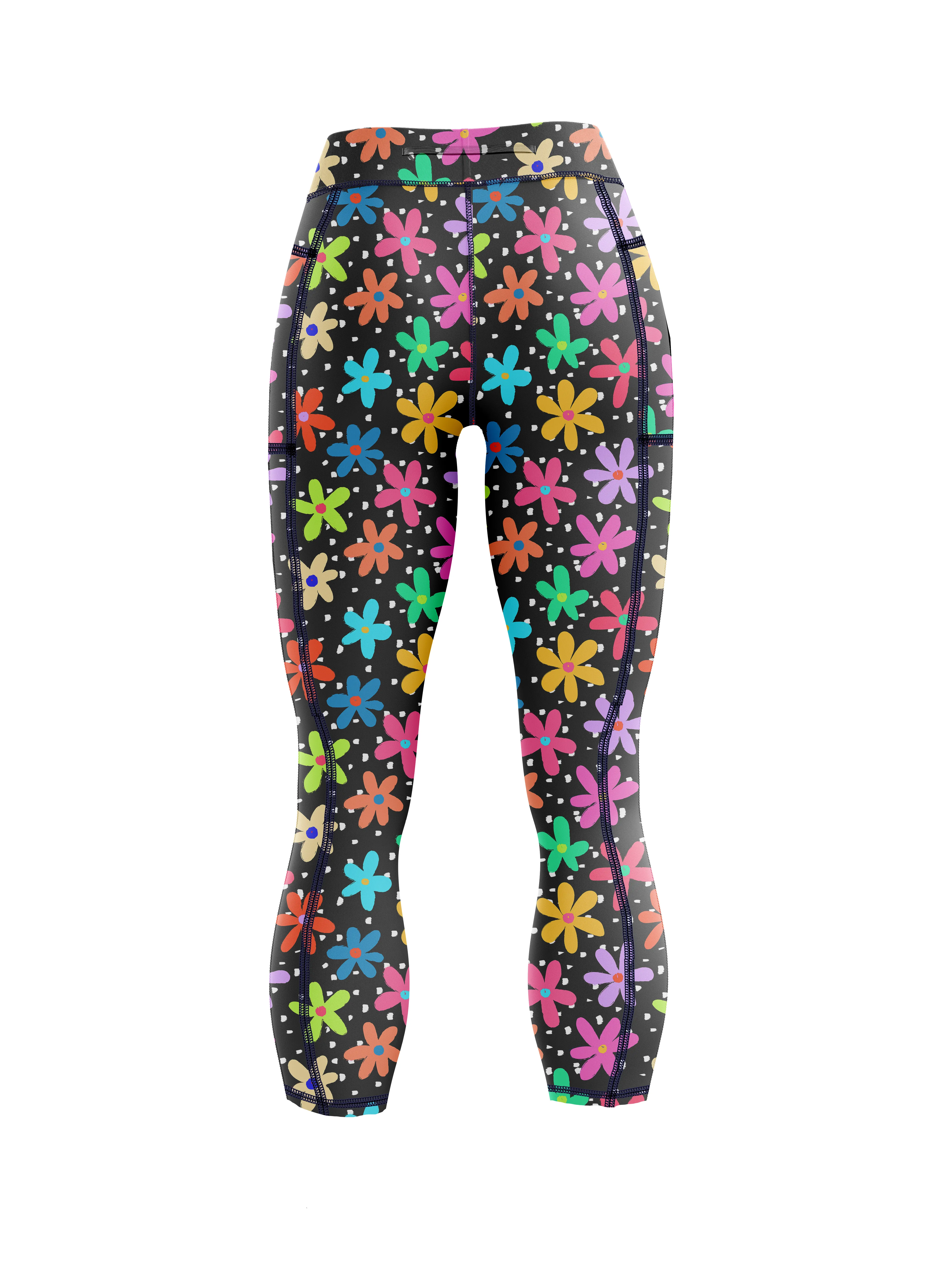 ''Pretty petal'' capri leggings