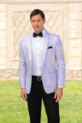 "Aries" Lilac Paisley Shawl Tuxedo Jacket (Separates)