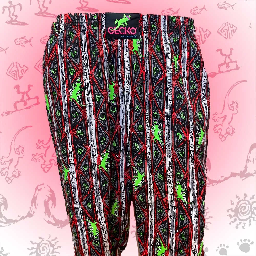 Red Stripe Gecko Beach Pants