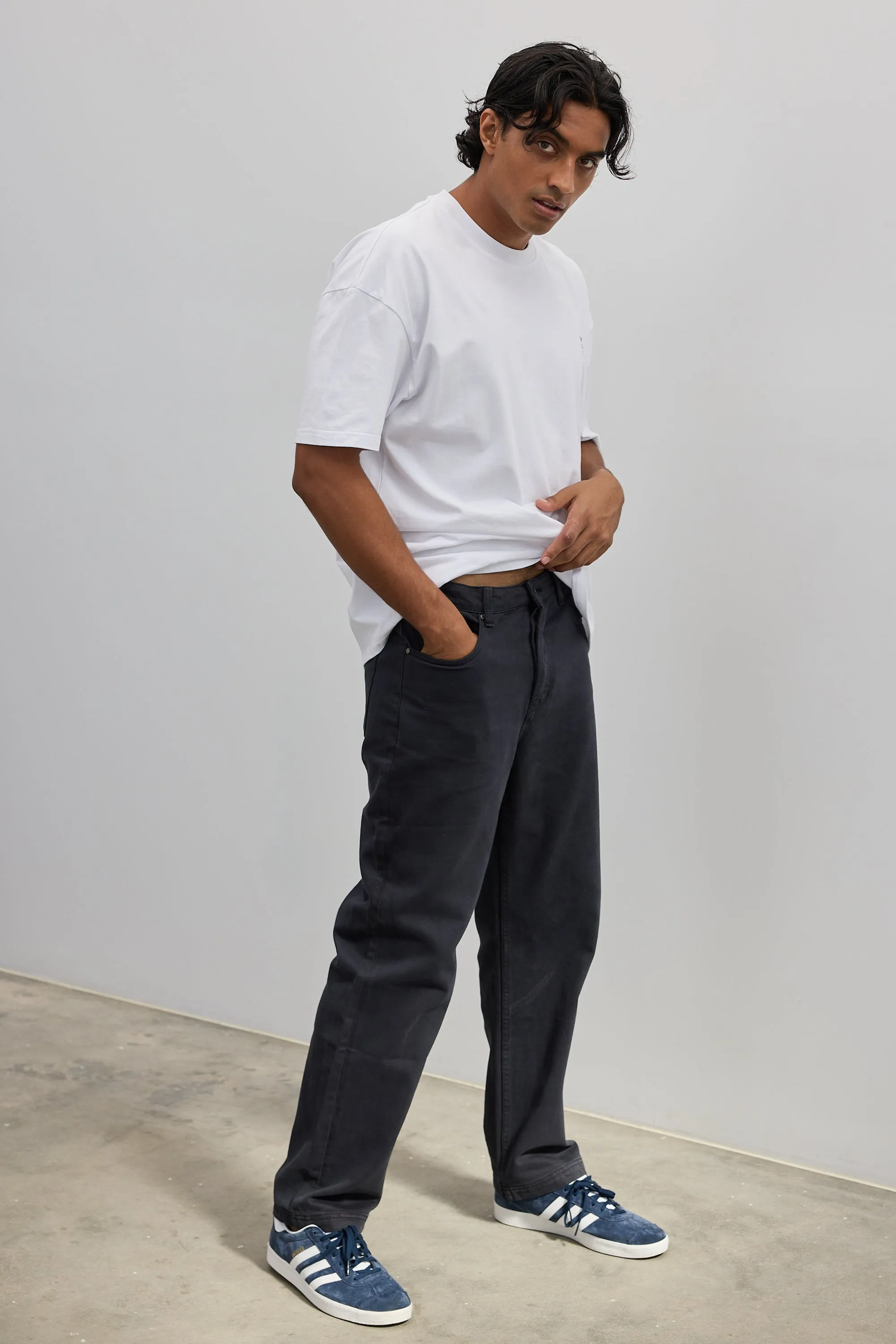 Relaxed Twill Pants Navy