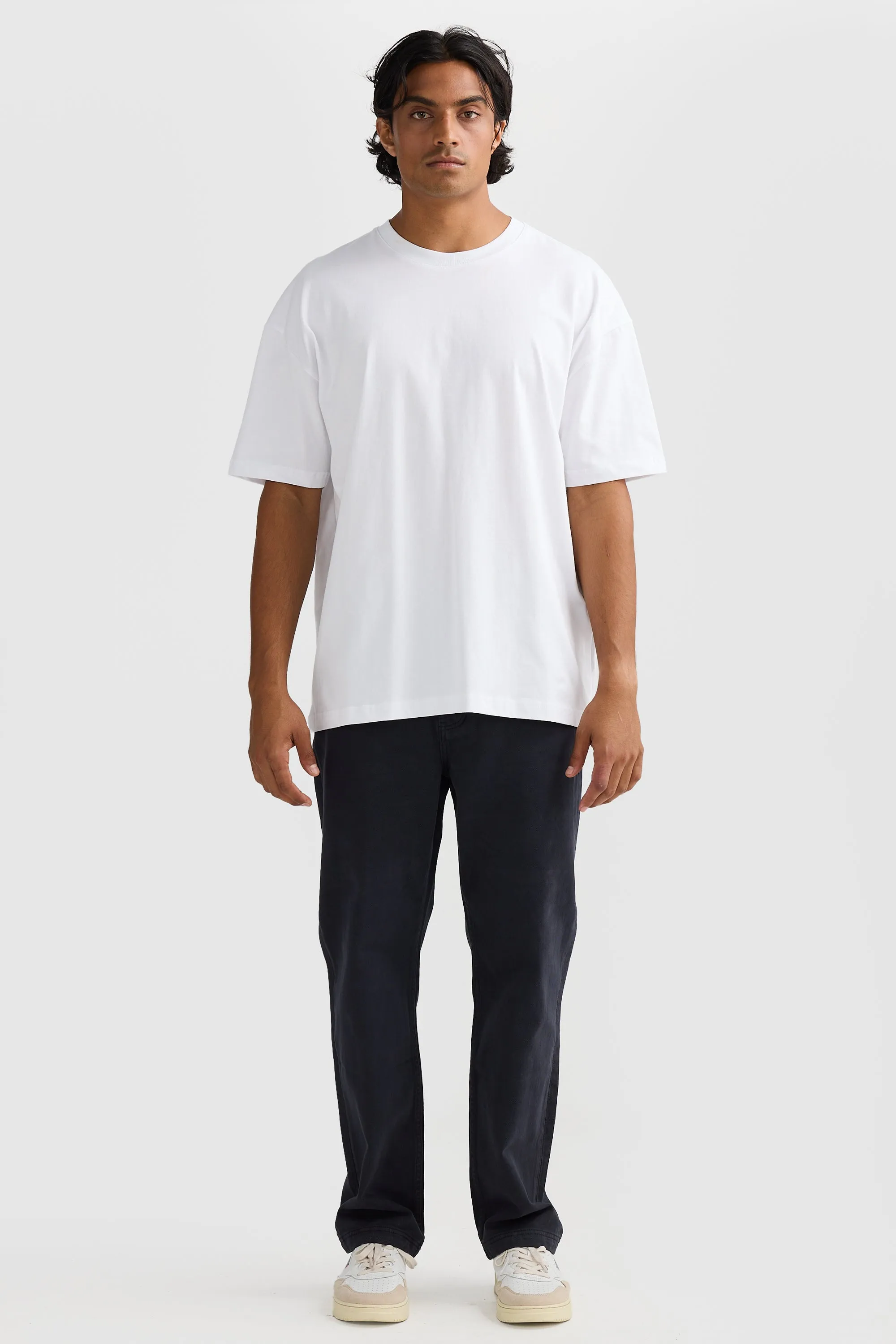 Relaxed Twill Pants Navy