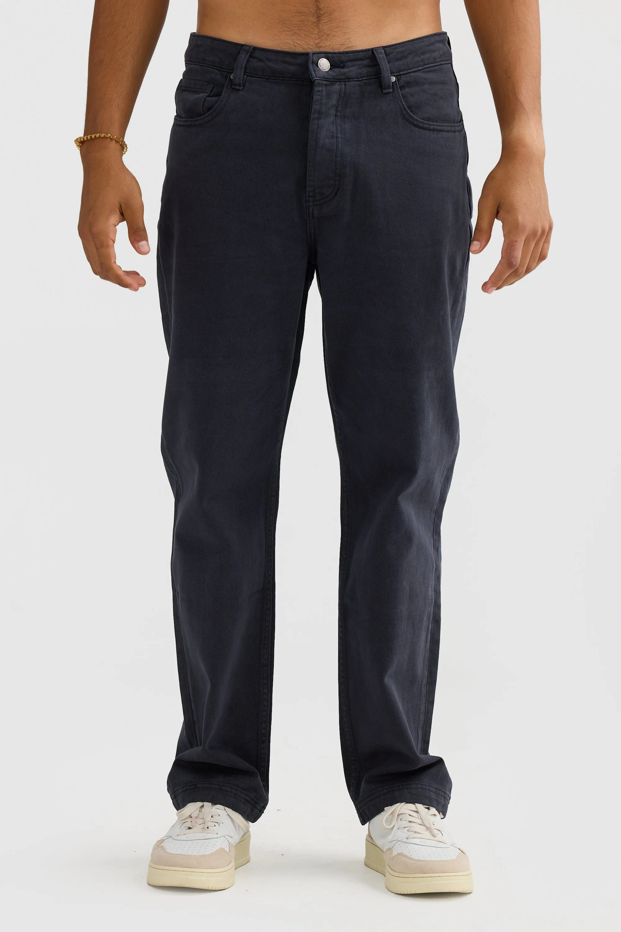 Relaxed Twill Pants Navy