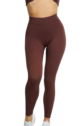 SCULPT V-BACK LEGGINGS - BROWN