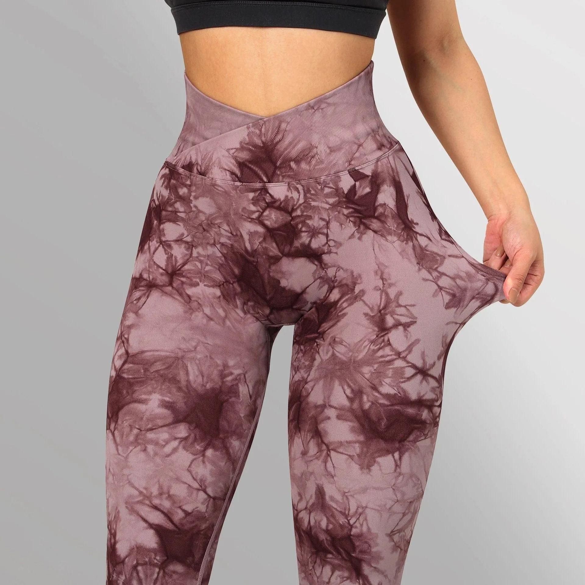 Seamless Tie Dye Women Yoga Pants Push Up Sport Fitness Running Gym Leggings