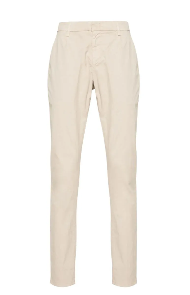 SLIM-FIT TWILL TROUSERS